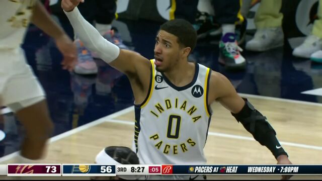 NBA常规赛：骑士vs步行者第3节中文解说回放