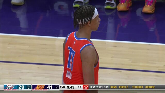 NBA常规赛：雷霆vs太阳英文原声全场回放