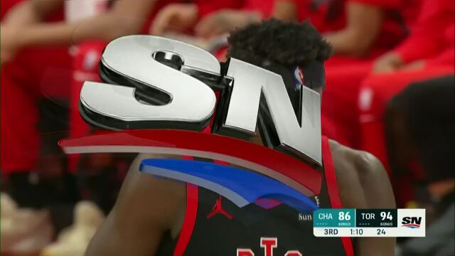 NBA常规赛：黄蜂vs猛龙第3节英文原声回放