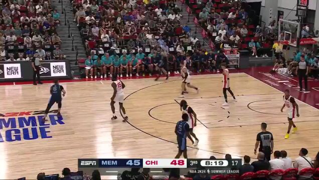 NBA夏季联赛：灰熊vs公牛第3节中文解说回放
