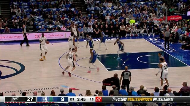 吉昂三分抬手就有 马刺30-9打出梦幻开局