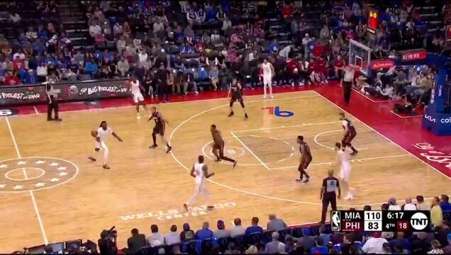 NBA常规赛：热火vs76人第4节中文解说回放