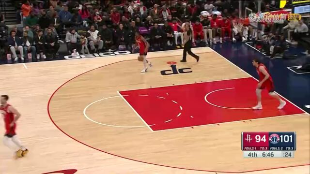 NBA常规赛：火箭vs奇才英文原声全场回放