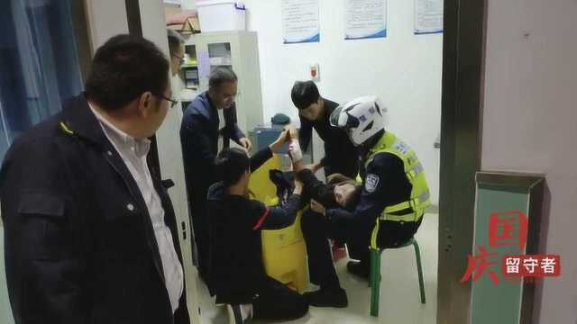 生死时速!男子被玻璃割伤大出血连转3次院,民警开道护送