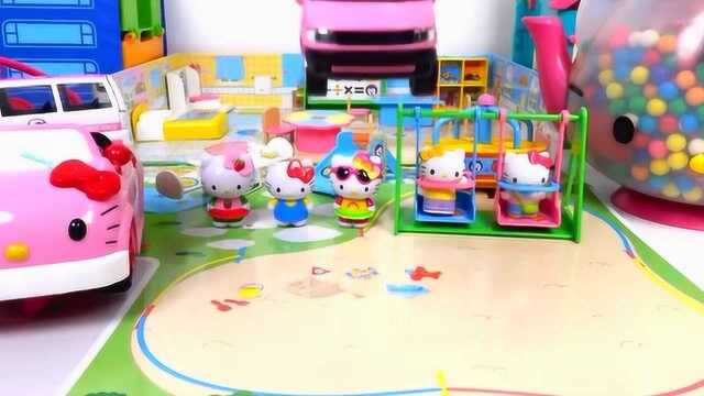 国外优秀儿童玩具:hello kitty和小伙伴去公园玩