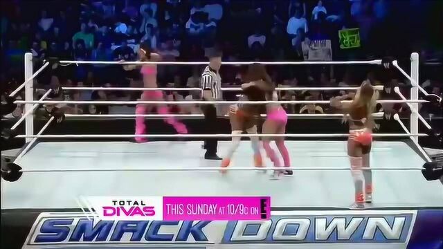 WWE美国职业女子摔跤比赛,这格斗场面比男的还要凶残吧