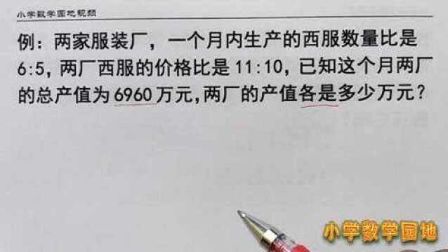 小学数学六年级同步奥数微课堂 简单的复比和按比例分配的应用题