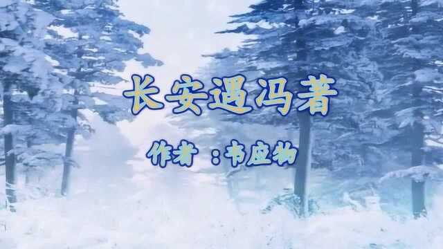 《长安遇冯著》韦应物 视频朗诵“客从东方来 衣上灞陵雨”