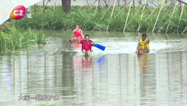 开眼界!鸦岗独特的风景线——单人龙舟“环村游”