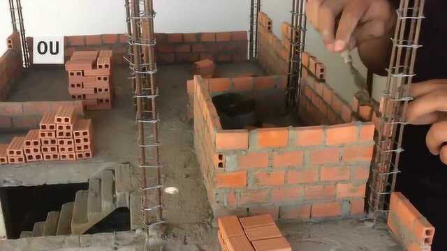 BRICKLAYING, COLUMN IN CONCRET