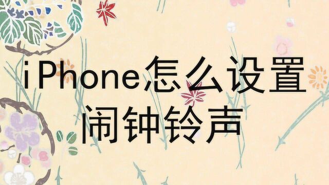 iPhone怎么设置闹钟铃声?