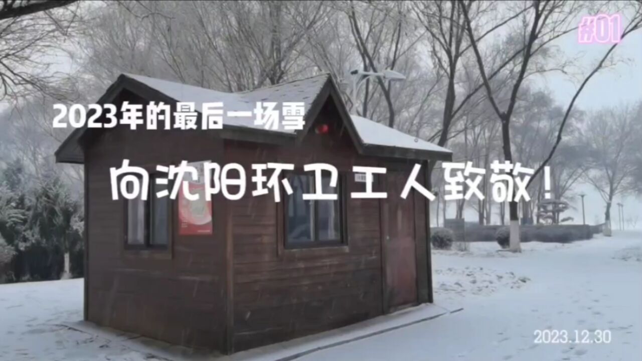 2023年的最后一场雪, 向沈阳环卫工人致敬!