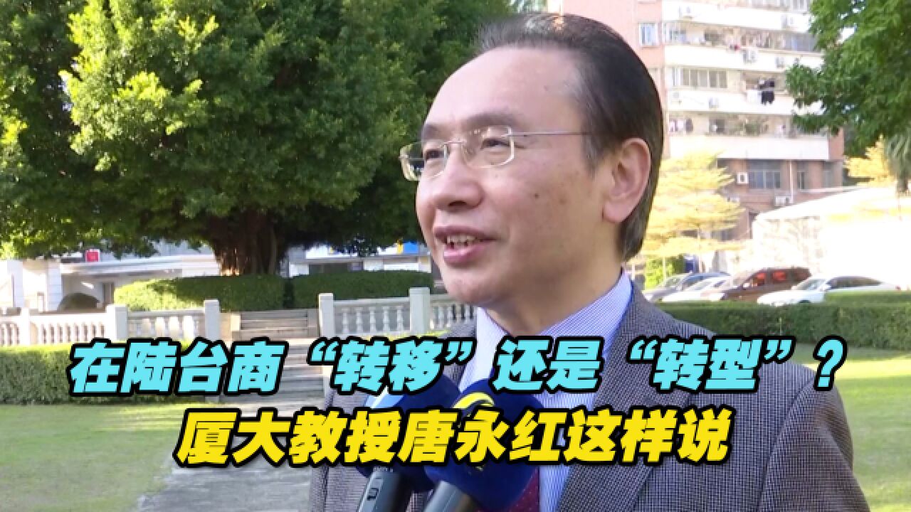 在陆台商“转移”还是“转型”?厦大教授唐永红这样说