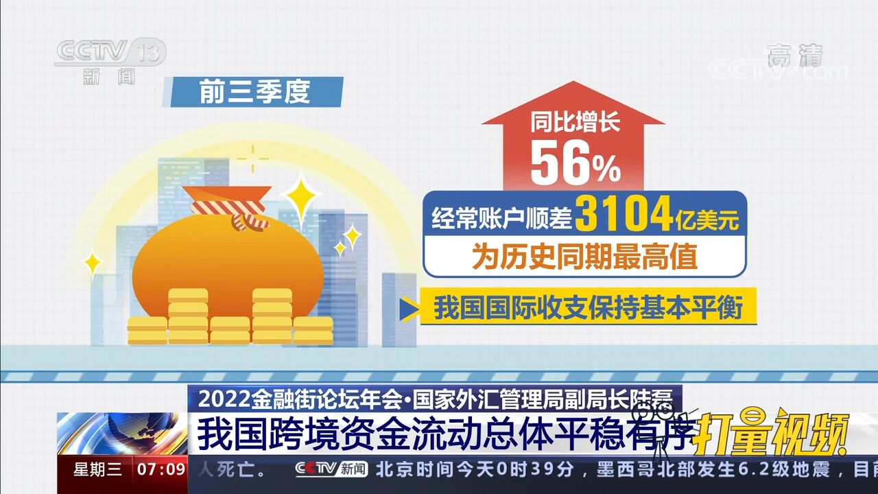 国家外汇管理局副局长陆磊:我国跨境资金流动总体平稳有序