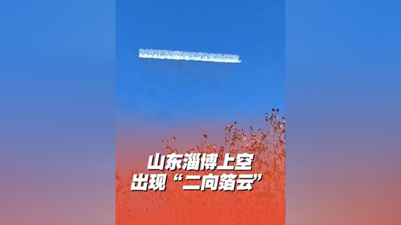 近日,山东淄博上空出现“二向箔云”,多名市民目击天空奇观,网友:像极了马里奥游戏里的云梯