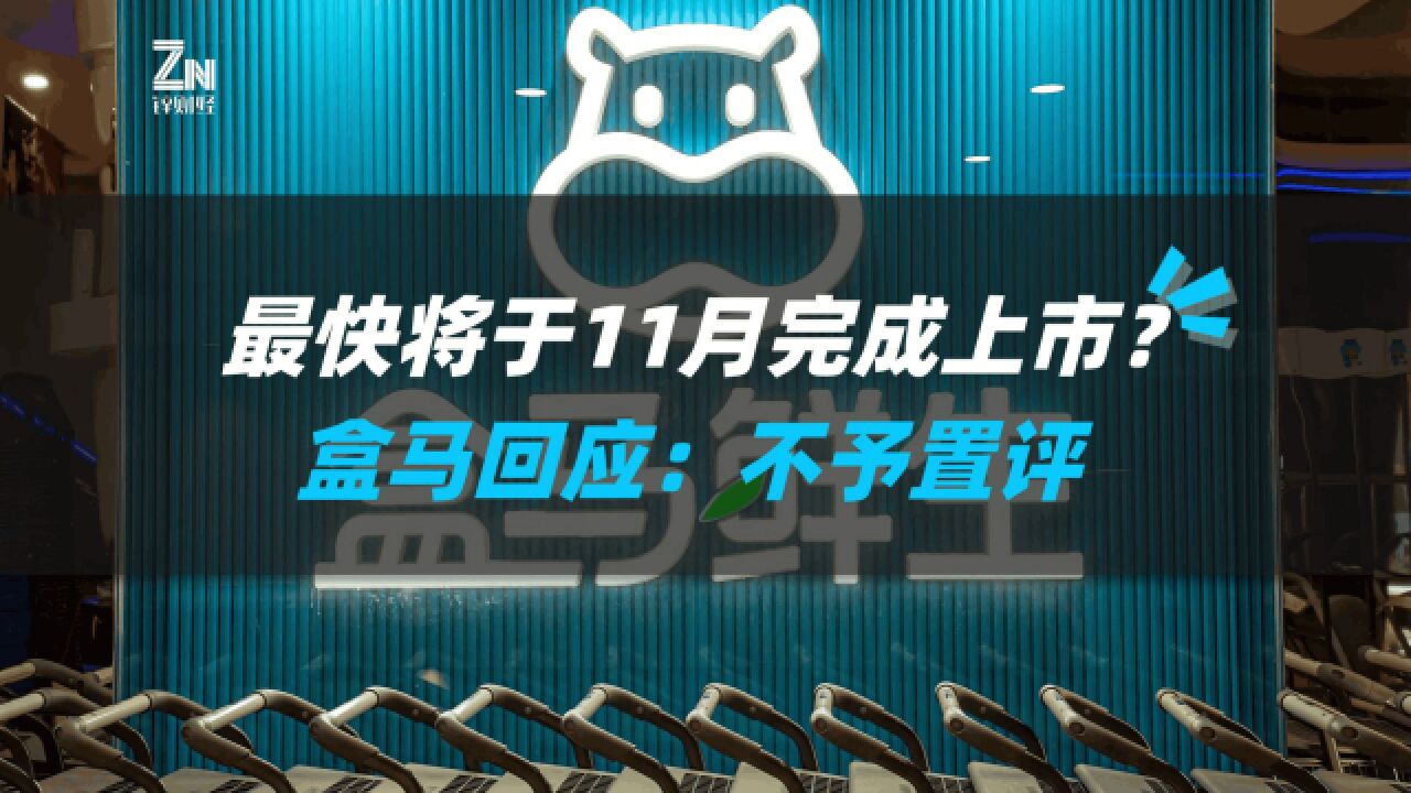 盒马回应最快将于11月完成上市:不予置评