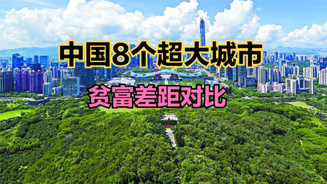 中国8个超大城市人均GDP对比,同为超大城市,差距为何这么大?