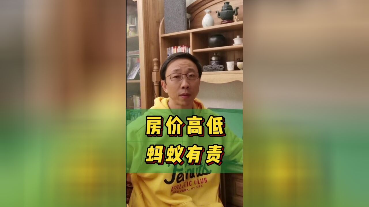 房价高低,蚂蚁有责?