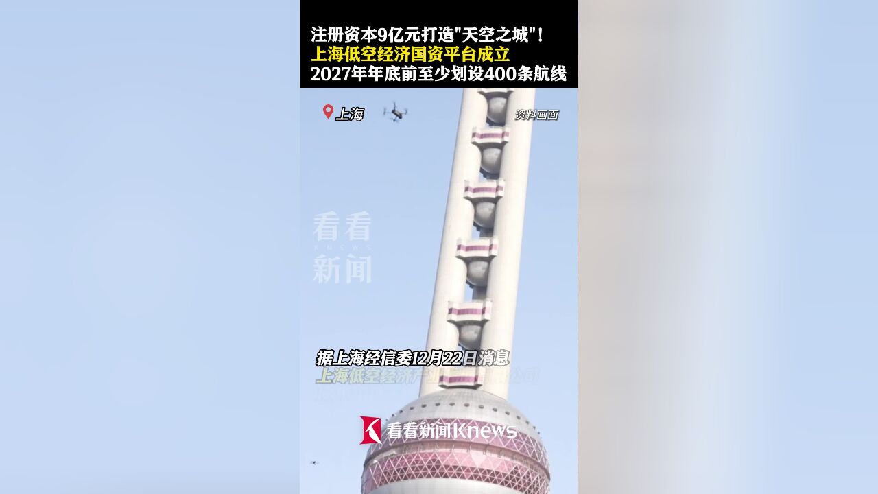 打造“天空之城” 上海低空经济国资平台成立