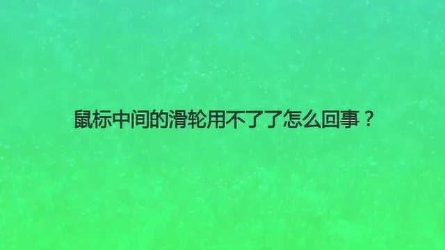 鼠标中间的滑轮用不了了怎么回事?