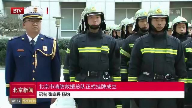 北京市消防救援总队正式挂牌成立