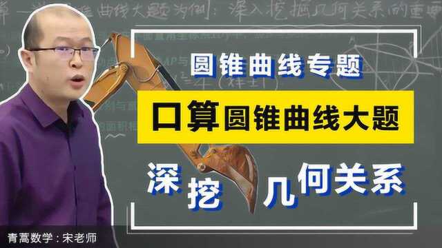 圆锥曲线大题:深挖几何关系,口算高考大题!