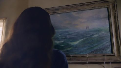 【好看】女孩老盯着墙上的画看，不料画中海水突然涌出，将整个房间淹没