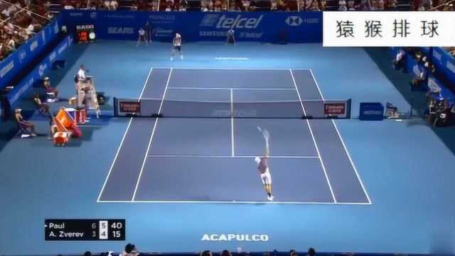 ATP阿卡普尔科赛第二轮,小兹维列夫36/46不敌保罗,无缘八强!