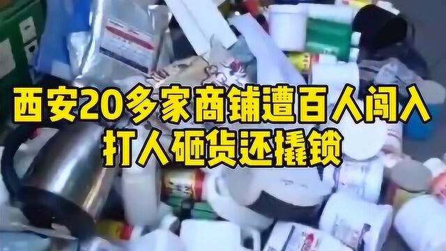 西安20多家商铺遭百人闯入,打人砸货还撬锁,警方通报