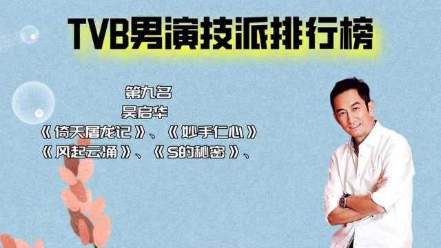 TVB演技派男演员排行榜欧阳震华排第三,第一名竟是黎耀祥