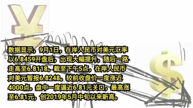 画说热点 | 人民币近期升值三大原因:美元走弱、经济复苏、人民币资产吸引力提升