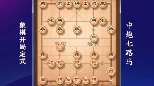 象棋高手必学开局定式,中炮七路马VS屏风马,暗含弃马打死车飞刀