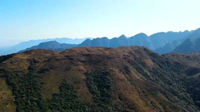 航拍船底顶,不愧是广东最经典的户外线路,囊括各种山川地貌