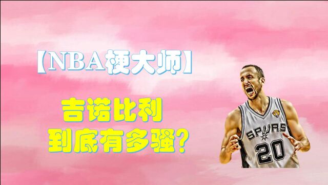 【NBA梗大师】几分钟告诉你吉诺比利有多骚?