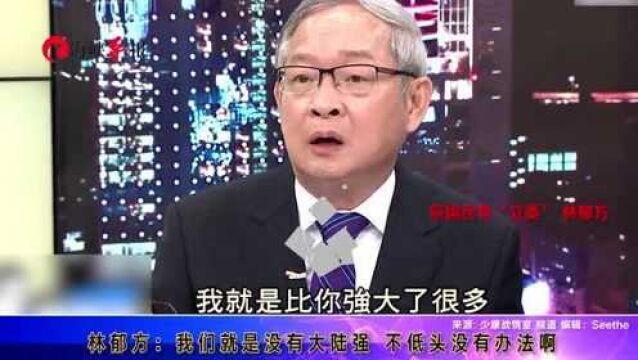 林郁方:我们就是没有大陆强,不低头没有办法啊