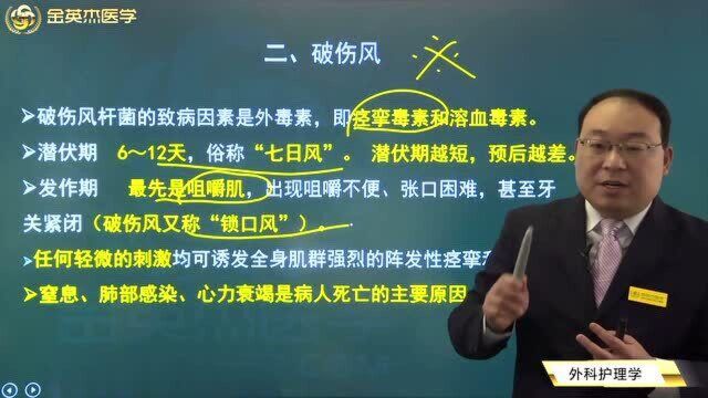 主管护师超级宝典外科护理学:破伤风是一种外科感染疾病,引发该病的病因都有这些,如何预防破伤风?看这里.