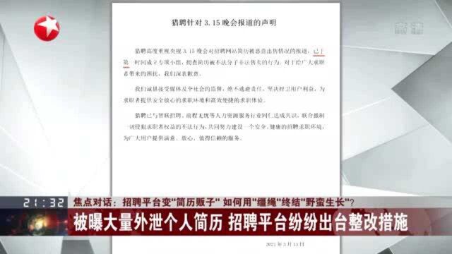 招聘平台变“简历贩子” 如何用“缰绳”终结“野蛮生长”?