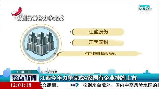 江西2021年力争完成4家国有企业挂牌上市