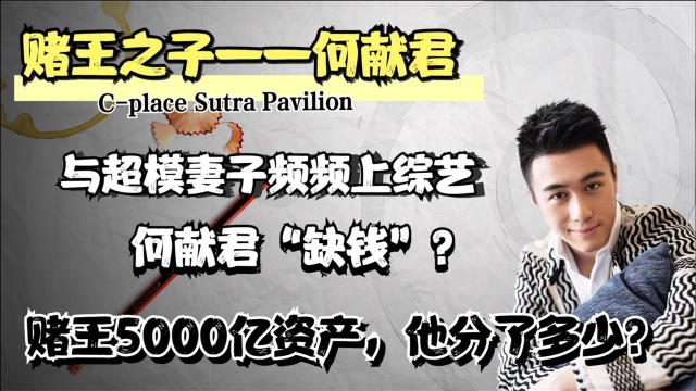 何献君为何频频出圈赚钱?赌王的5000亿遗产,他分到了多少?