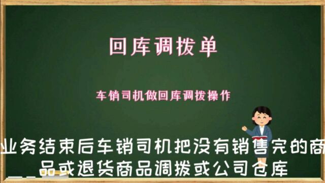 用回库调拨单处理车销业务结束后把剩余货品回拨到公司库数字化转型企业管理云平台西安来肯信息技术有限公司