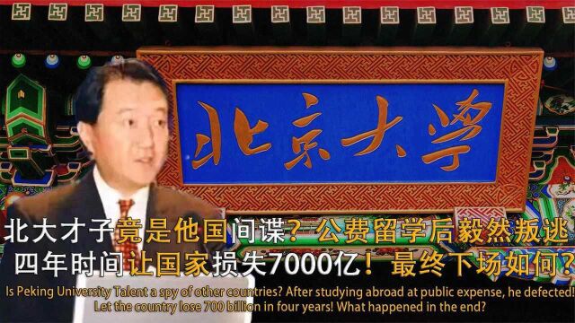 北大天才胡士泰:间谍中的“人才”,骗走中国7000亿,下场如何?