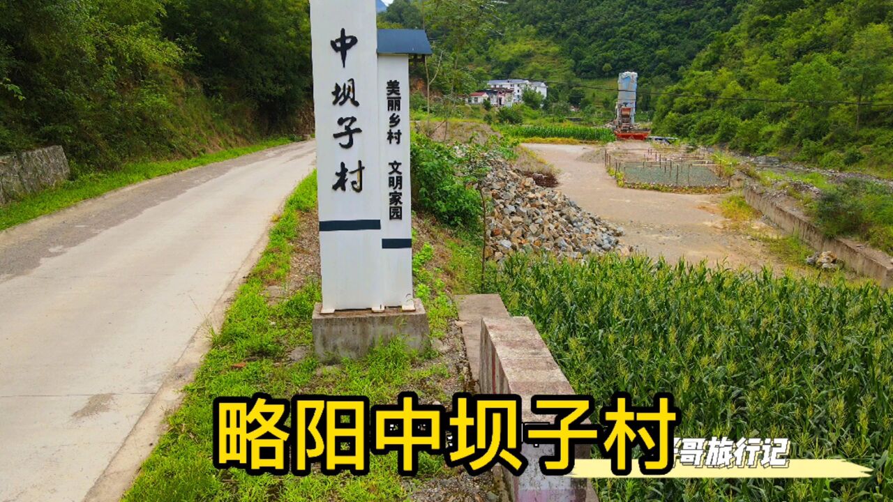 航拍略阳白雀寺镇中坝子村,小村庄青山绿水植被茂盛,令人向往