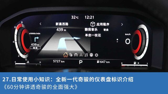 27.日常使用小知识:全新一代奇骏的仪表盘标识介绍