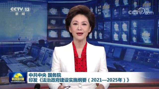 中共中央 国务院印发《法治政府建设实施纲要(2021—2025年)》