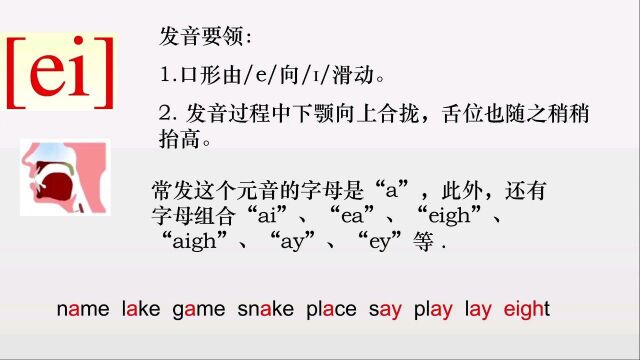 英语音标~双元音/ei /