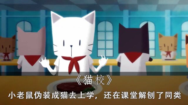 小老鼠伪装成猫去上学,一部揭露人性的动画短片《猫校》