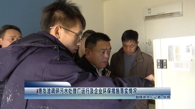 唐友波调研污水处理厂运行及企业环保措施落实情况