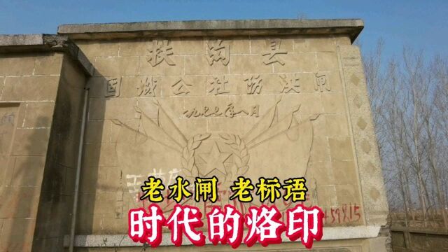 实拍河南周口扶沟县农村河堤上七十年代的老水闸,凝固的年代记忆