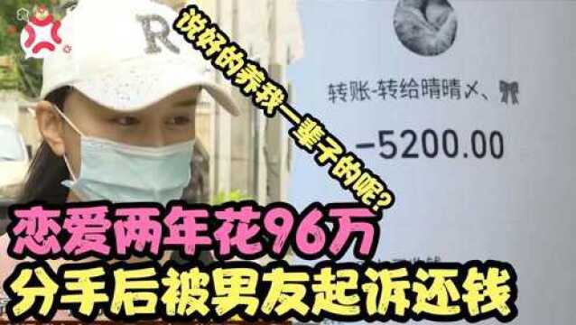 恋爱两年花了96万,分手后被男友起诉还钱:他说好要养我的!