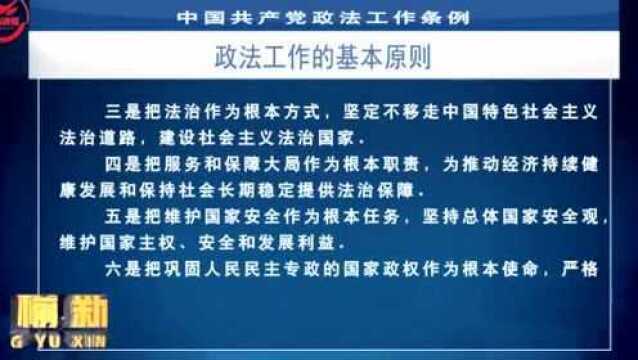 【通榆政法进行时】《中国共产党政法工作条例》解读:政法工作的基本原则